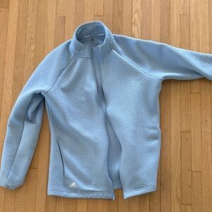 adidas Light Blue Chevron warmup zip Jacket